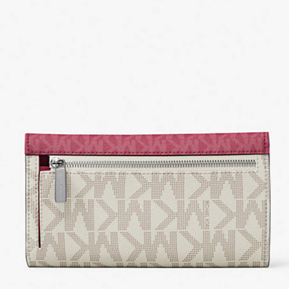 MICHAEL KORS Jet Set Travel Signature Logo Tri-Fold Wallet
DARK RASPBERRY MULTI - Picture 3 of 16